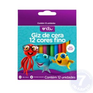 GIZ DE CERA FINO 12 CORES ONDA