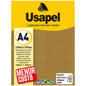 PAPEL KRAFT NAT A4 - 50FLS USAPEL