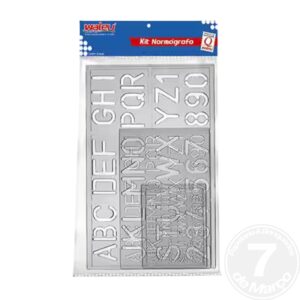 KIT NORMOGRAFOS PLAS CRIS LETRA NUM 1KIT