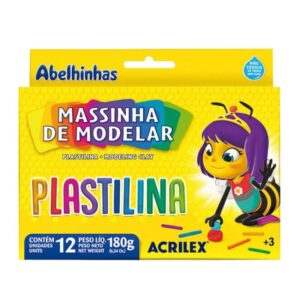 MASSA DE MODELAR/12 ROLOS SEM COR ACRILEX