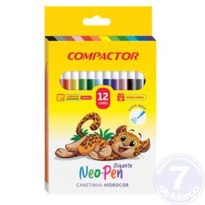 CANETINHA HIDROCOR NEO PEN GIGANTE 12CORES COMPACTOR