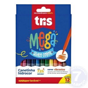 CANETINHA HIDROCOR MEGA 12CORES TRIS