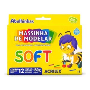 MASSINHA SOFT 12 CORES SORTIDO ACRILEX