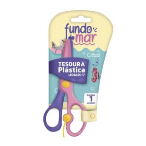 TESOURA ESC PLAST F MAR LEO&LEO