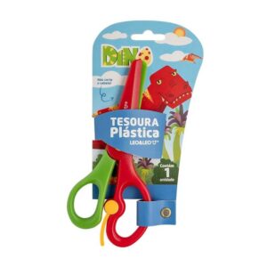 TESOURA ESC PLAST DINO LEO&LEO