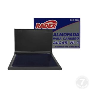 ALMOFADA CARIMBO N.3 AZUL RADEX