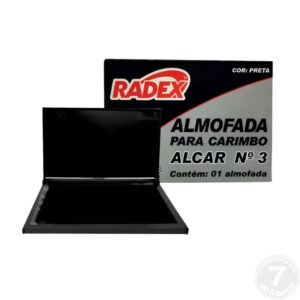 ALMOFADA CARIMBO N.3 PRETA RADEX