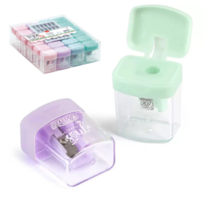 APONTADOR PLASTICO QUAD C/DEP PASTEL BRW