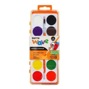 AQUARELA BAZZE ESTOJO C/12CORES TRIS