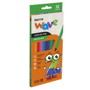 LAPIS DE COR BAZZE WAVE SEXTAV RECIC 12CORES TRIS