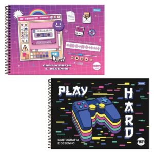 CADERNO DESENHO CARTOG CD FUZY FEM/MASC 80FLS FORONI