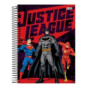 CADERNO UNIV 10M 160FL LIGA JUSTICA