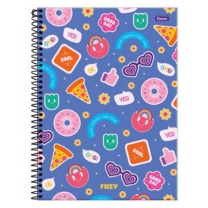 CADERNO UNIV 10M FUZY MASC/FEM FORONI