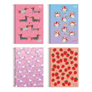 CADERNO UNIV 16M SPICE FEM TILIBRA