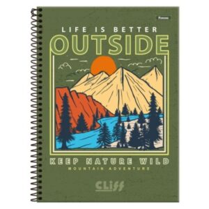 CADERNO UNIV CD CLIFF MASC 160FLS 10MT FORONI