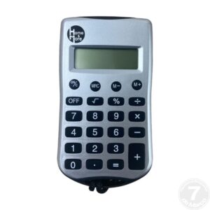 CALCULADORA DE BOLSO 8 DIGITOS COM CORDAO CINZA