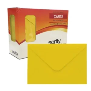 ENVELOPE CARTA 114X162 AMARELO SCRITY