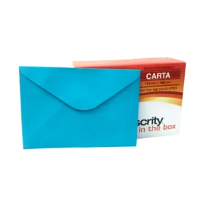 ENVELOPE CARTA 114X162 AZ TURQ SCRITY