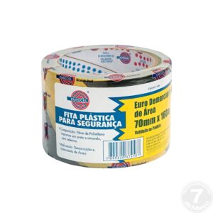FITA PVC DEMARCACAO AREA 70X160M ZEBRADA EUROCEL