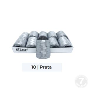 FITILHO DECORATIVO PRATA 5MM X 50M UND NIZURI