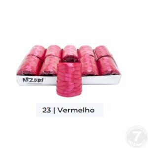 FITILHO DECORATIVO VERMELHO 5MM X 50M UND NIZURI