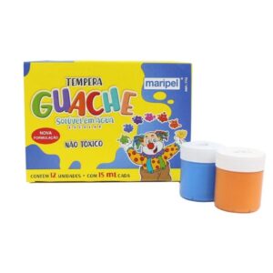 TINTA GUACHE C/12 MARIPEL 15 ML