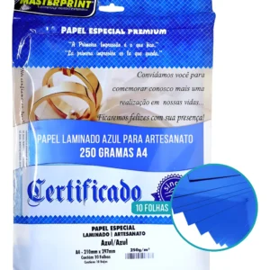 PAPEL AZUL LAMINADO/ARTESANATO 250G A4 MASTERPRINT