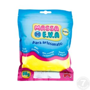MASSA DE EVA 50G AMARELO MAKE+
