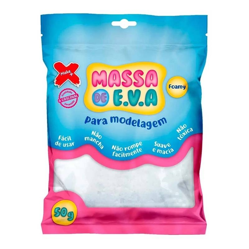 MASSA DE EVA 50G BRANCO MAKE+