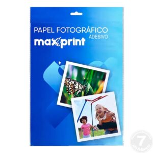 PAPEL FOTO GLOSSY ADESIVO A4 135GSM 20 FOLHAS MAXPRINT