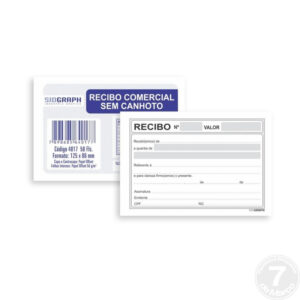 RECIBO COMERCIAL S/CANHOTO 50F 125X86 SIDGRAPH