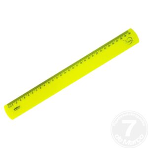REGUA DE 30CM NEON AMARELA - WALEU