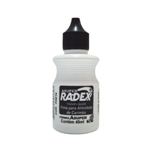 TINTA P/CARIMBO 40ML PRETA ASUPER RADEX