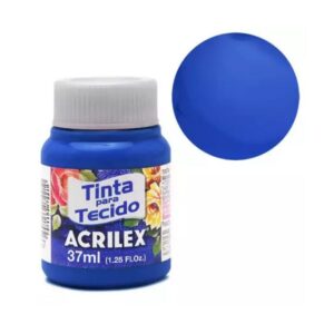 TINTA P/TECIDO 37ML 501 FOSCA AZUL TURQ ACRILEX