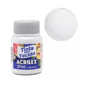TINTA P/TECIDO 37ML 519 FOSCA BRANCA ACRILEX