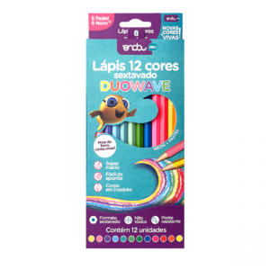 LAPIS DUOWAVE 12 CORES 6 PASTEL E 6 NEON- ONDA