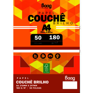 PAPEL A4 COUCHE 180G COPY GLOSS BR C/50F