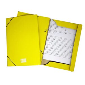 PASTA CARTAO DUPLEX C/ABAS AMARELA