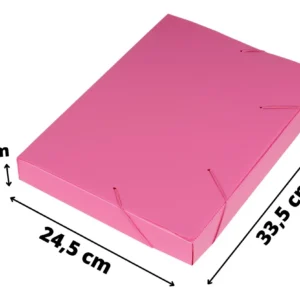 PASTA POLIONDA C/ELASTICO ROSA CANDY 3,5CM POLYCART