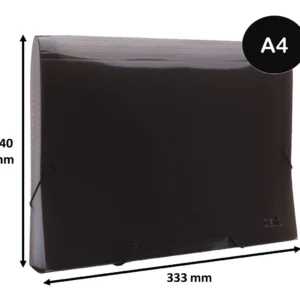 PASTA SANF.A4 C/12 DIV.PRETA LINE DAC