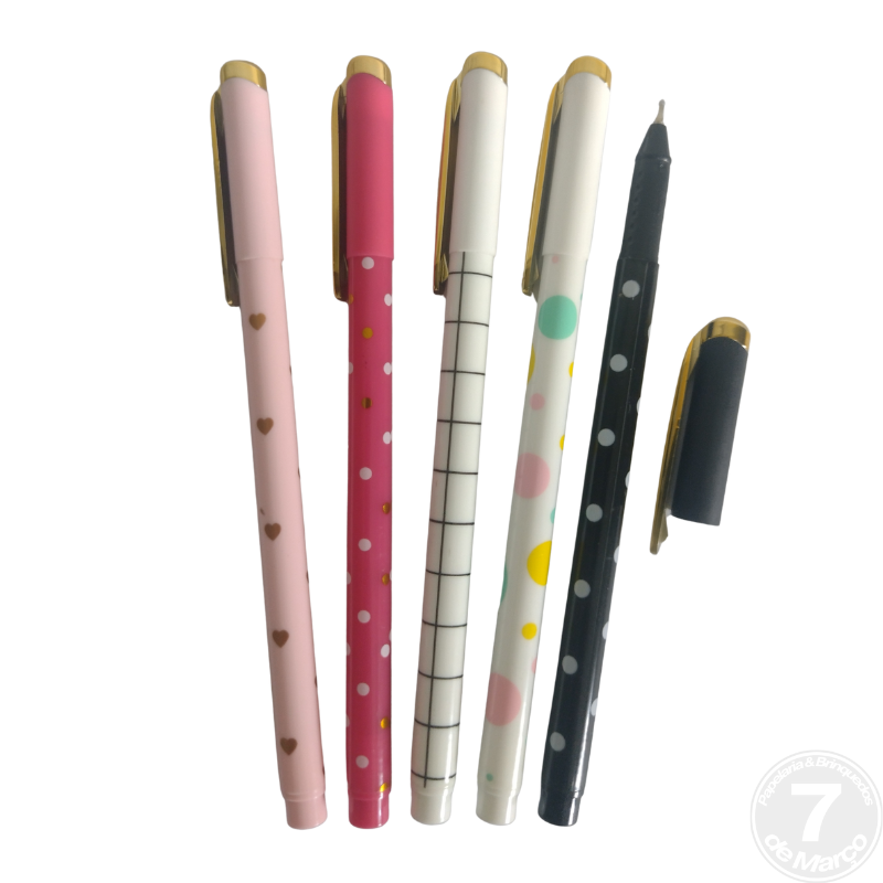 CANETA ESF 0.7MM ESTAMPADA BRW