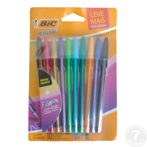 CANETA ESF 1.2MM 10C FASHION BIC