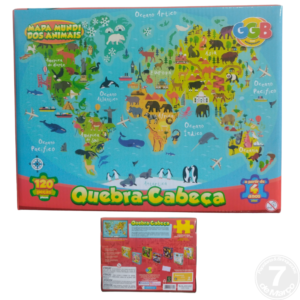 QUEBRA CABECA 120PCS MAPA MUNDI ANIMAIS 1012