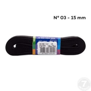 FITA CETIM SIMPLES 22mm PRETO Cor: 19 NAJAR