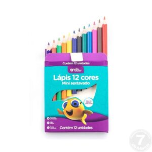 LAPIS DE COR 12 CORES MINI SEXTAVADO ONDA