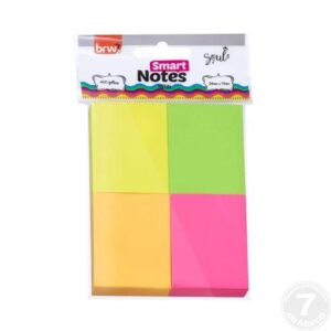 BLOCO DE NOTAS SMART 38X51MM CORES NEON 100F BRW