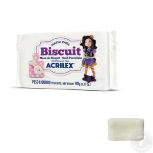 MASSA PARA BISCUIT 90G BRANCO ACRILEX